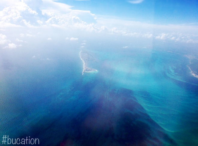 Isla Mujeres as we prepared to land in Cancun